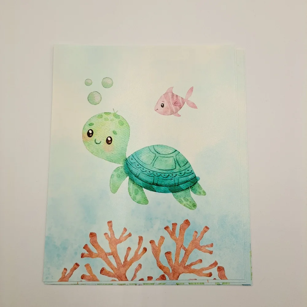 6-Piece Aquatic Sea Animals Prints Pastel Color Art - Marine Life Art - Picture 4 of 11